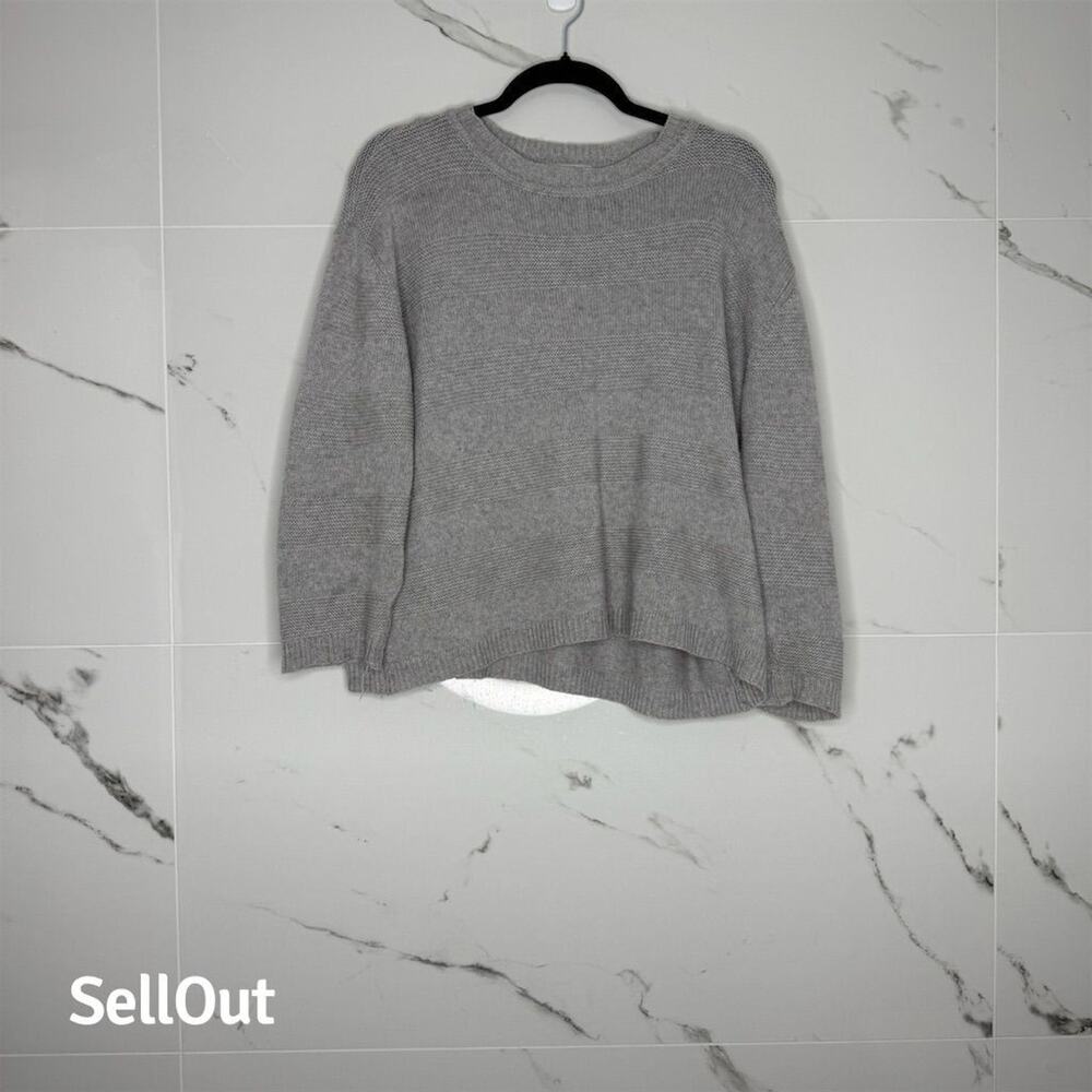 Bartolini Sweater Women's Sz Medium Gray Crew Neck Minimalist Capsule Italy